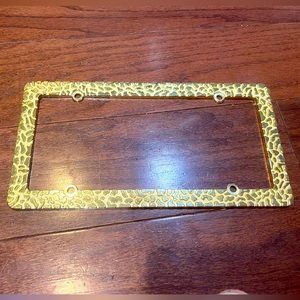 Gold Cheetah Print License plate frame Car